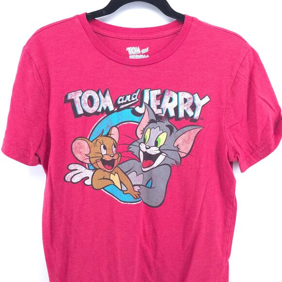 Tom & Jerry Official Licensed Red Distressed Graphic T-Shirt Classic Animation M - Picture 3 of 9